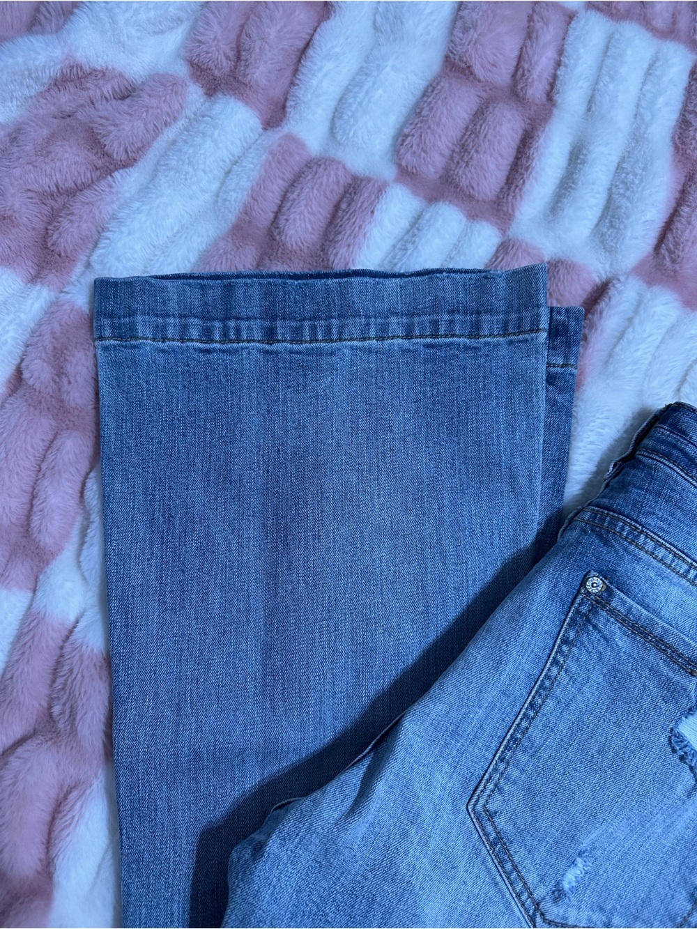 Buckle Light Wash Blue Flare Jeans - Picture 4 of 4